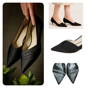 Something Bleu Brenna Kitten Heel HANDCRAFTED IN ITALY BY ARTISAN SHOEMAKERS